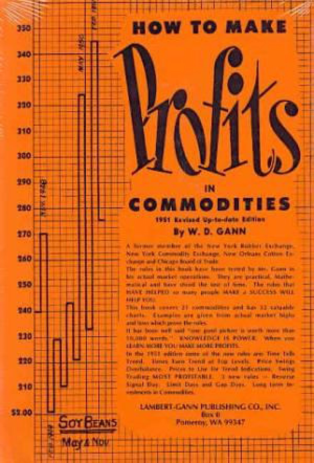 First edition book cover of W.D. Gan's seminal work on commodity trading - How to Make Profits in Stocks and Commodities
